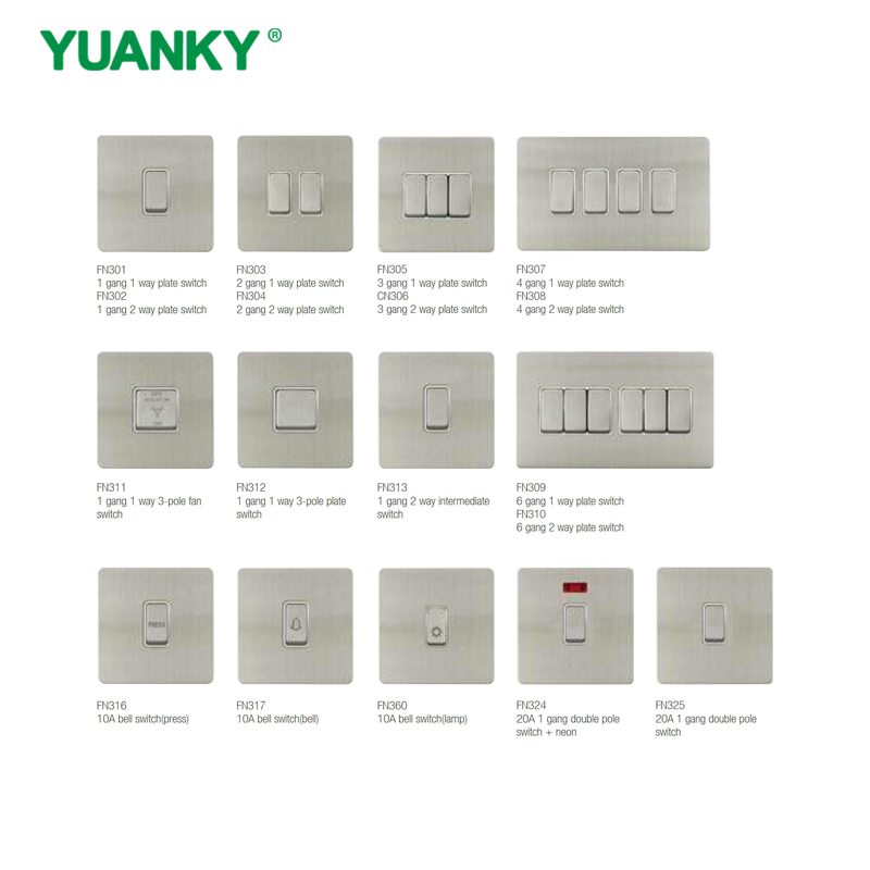 YUANKY Hot Selling FN Range Switch Socket