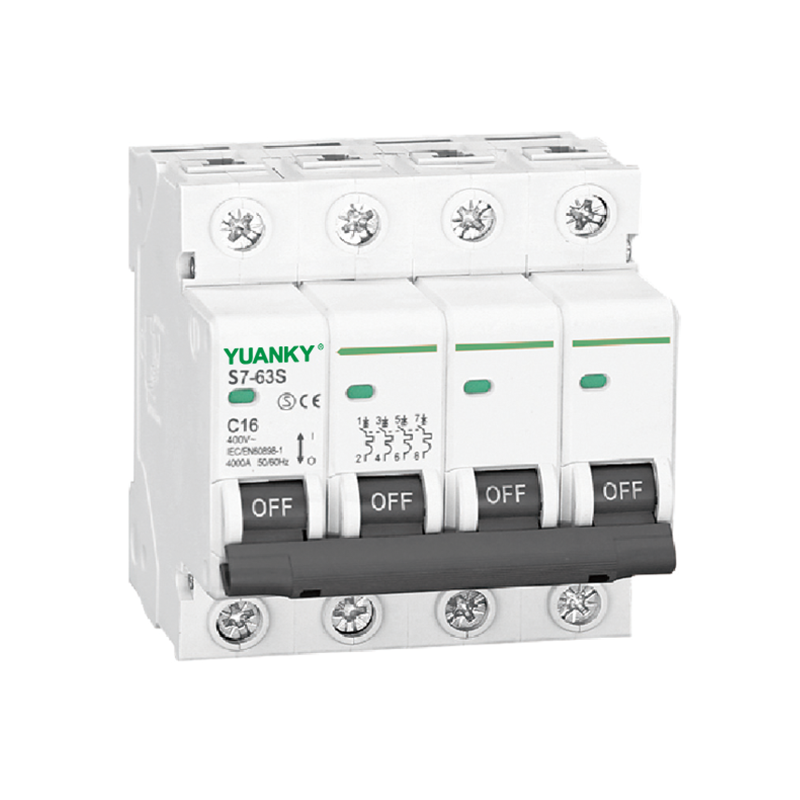 YUANKY S7-63S قطاع دارة صغير 4.5KA 1-63A 220V 50/60 هرتز 1-4P النوع الاقتصادي MCB