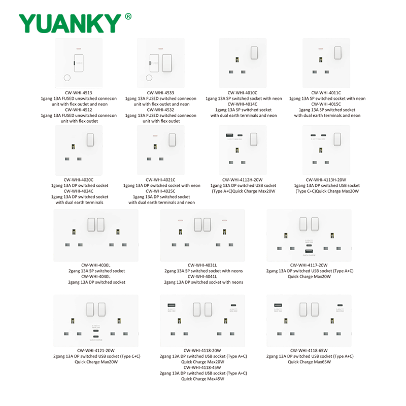 YUANKY Hot Selling CW Range Switch Socket