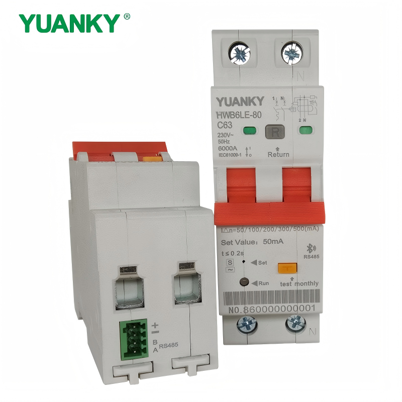 YUANKY HWB6LE INTELLIGENT LOW VOLTAGE SWITCH SMART LEAKAGE MONITORING MINIATURE CIRCUIT BREAKER RCBO