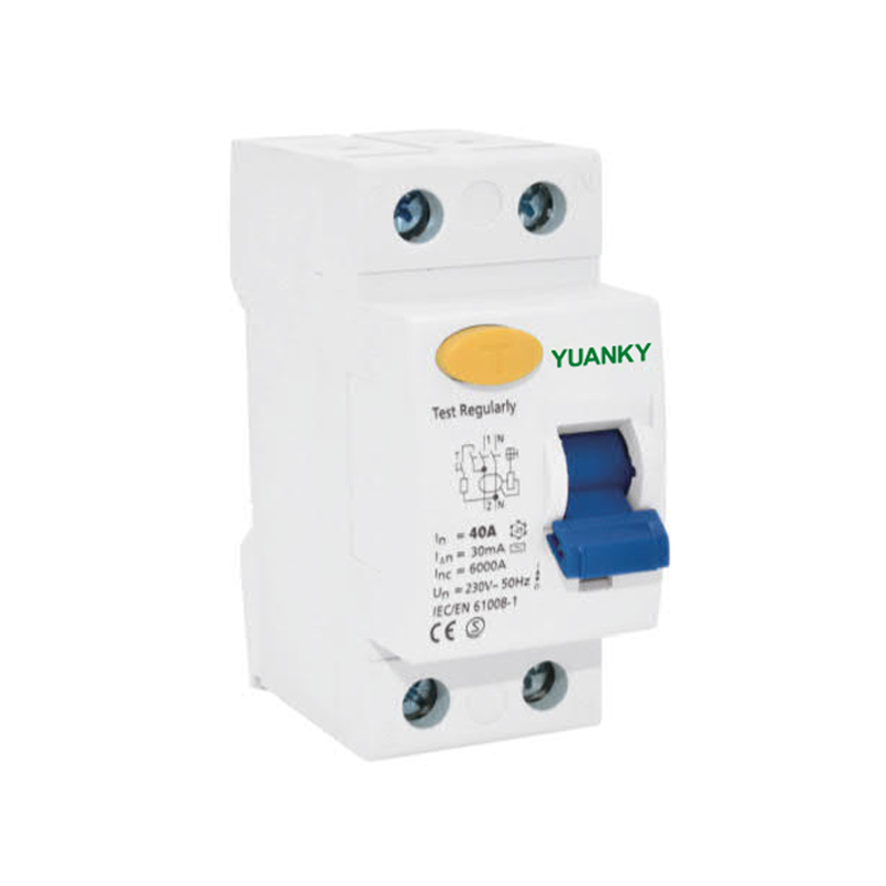 YUANKY Test Regularly MCB Plastic Miniature Circuit Breaker 2P 4P Rail Mounting Breaking Capacity Indication Test Button