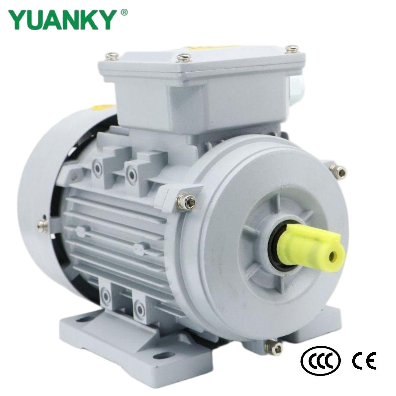 Moteur asynchrone triphas&eacute; s&eacute;rie YUANKY YS 0,18 kW-7,5 kW, moteur &agrave; induction &agrave; coque carr&eacute;e/ronde 1,69 A-14,9 A