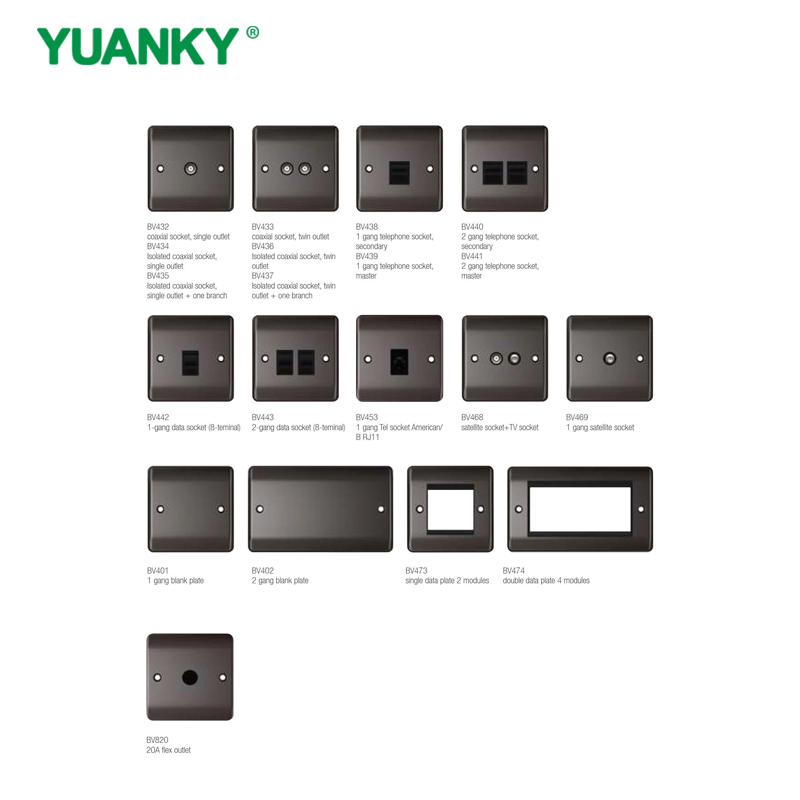 Presa per interruttore della gamma BV di vendita calda YUANKY